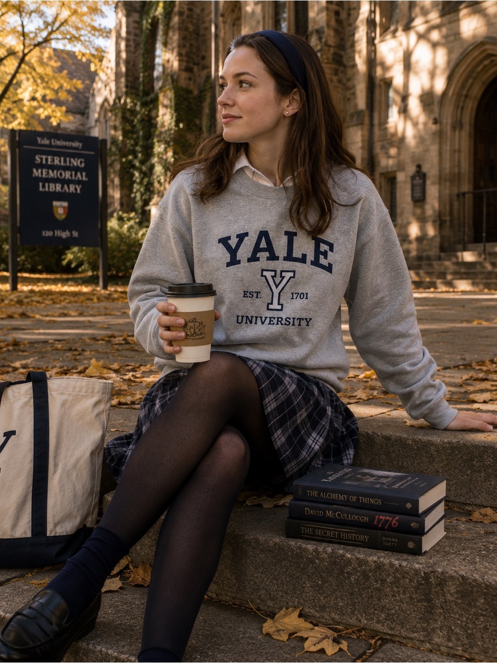 Yale University Crewneck Sweatshirt Grey Collegiate Graphic Pullover‎ Size M